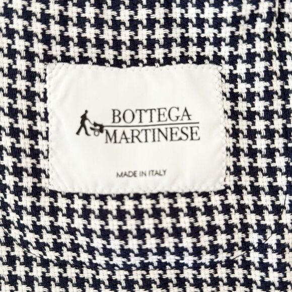 Bottega Martinese Double Breasted Houndstooth Blazer - Picture 13 of 16